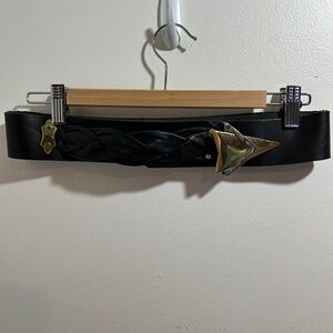 Black leather belt size S/M